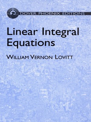 cover image of Linear Integral Equations